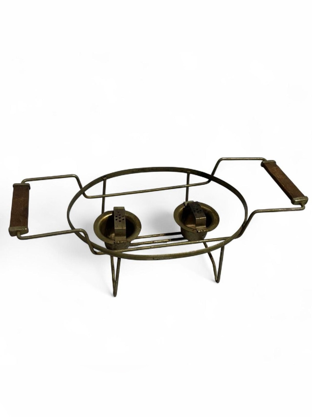 Vintage Metal Double Chafing Dish Stand